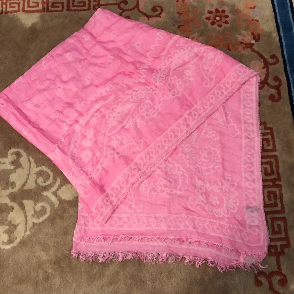 J. Crew Pink Bandana Scarf - Made In Italy